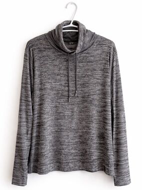 Projek Raw Grey Marled Drawstring Cowl Neck Pullover Sweater – Size Large GUC